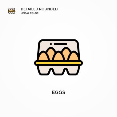 Yumurta vektör simgesi. Modern vektör illüstrasyon kavramları. Düzenlemesi ve kişiselleştirmesi kolay.