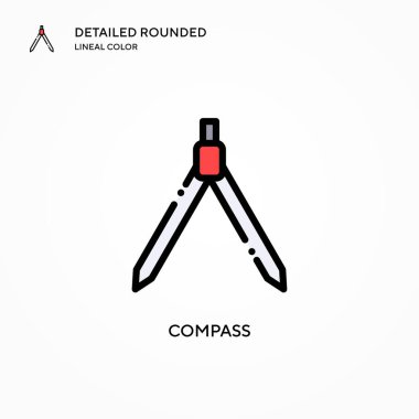 Pusula vektör simgesi. Modern vektör illüstrasyon kavramları. Düzenlemesi ve kişiselleştirmesi kolay.