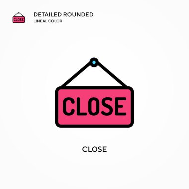 Vektör simgesini kapat. Modern vektör illüstrasyon kavramları. Düzenlemesi ve kişiselleştirmesi kolay.