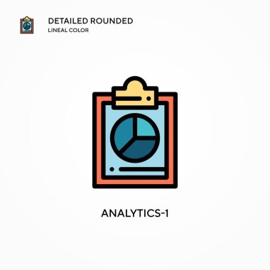 Analitik-1 vektör simgesi. Modern vektör illüstrasyon kavramları. Düzenlemesi ve kişiselleştirmesi kolay.