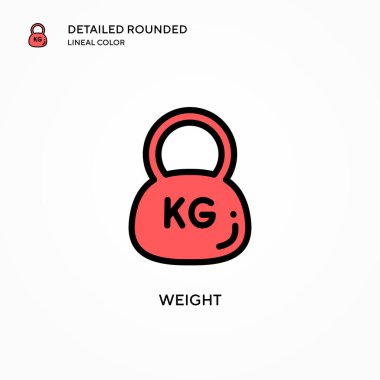 Ağırlık vektör simgesi. Modern vektör illüstrasyon kavramları. Düzenlemesi ve kişiselleştirmesi kolay.