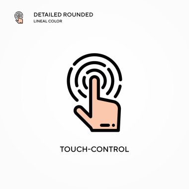 Dokunmatik kontrol vektör simgesi. Modern vektör illüstrasyon kavramları. Düzenlemesi ve kişiselleştirmesi kolay.