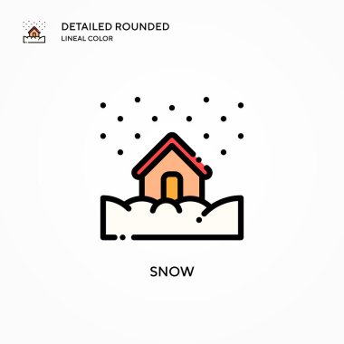 Kar vektörü simgesi. Modern vektör illüstrasyon kavramları. Düzenlemesi ve kişiselleştirmesi kolay.