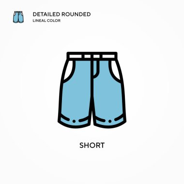 Kısa vektör simgesi. Modern vektör illüstrasyon kavramları. Düzenlemesi ve kişiselleştirmesi kolay.