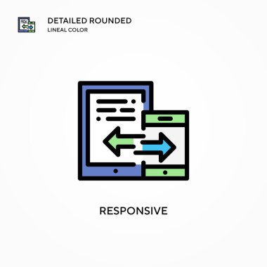 Karşılık vektör simgesi. Modern vektör illüstrasyon kavramları. Düzenlemesi ve kişiselleştirmesi kolay.