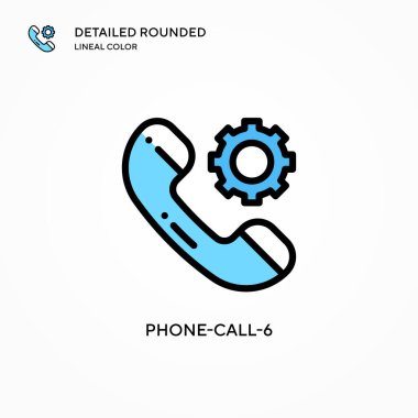 Telefon-çağrı-6 vektör simgesi. Modern vektör illüstrasyon kavramları. Düzenlemesi ve kişiselleştirmesi kolay.