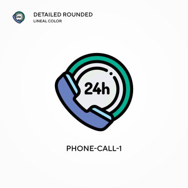 Telefon-1 vektör ikonu. Modern vektör illüstrasyon kavramları. Düzenlemesi ve kişiselleştirmesi kolay.