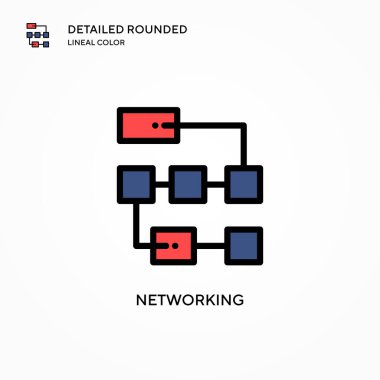Ağ vektör simgesi. Modern vektör illüstrasyon kavramları. Düzenlemesi ve kişiselleştirmesi kolay.