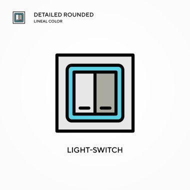 Işık anahtarı vektör simgesi. Modern vektör illüstrasyon kavramları. Düzenlemesi ve kişiselleştirmesi kolay.