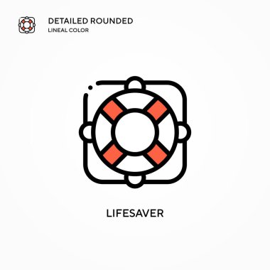 Lifesaver vektör simgesi. Modern vektör illüstrasyon kavramları. Düzenlemesi ve kişiselleştirmesi kolay.