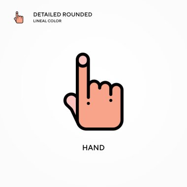 El vektör simgesi. Modern vektör illüstrasyon kavramları. Düzenlemesi ve kişiselleştirmesi kolay.