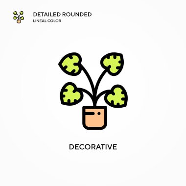 Dekoratif vektör simgesi. Modern vektör illüstrasyon kavramları. Düzenlemesi ve kişiselleştirmesi kolay.