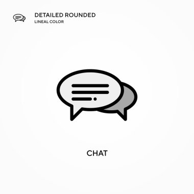 Sohbet vektörü simgesi. Modern vektör illüstrasyon kavramları. Düzenlemesi ve kişiselleştirmesi kolay.
