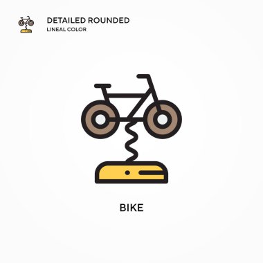 Bisiklet vektör simgesi. Modern vektör illüstrasyon kavramları. Düzenlemesi ve kişiselleştirmesi kolay.