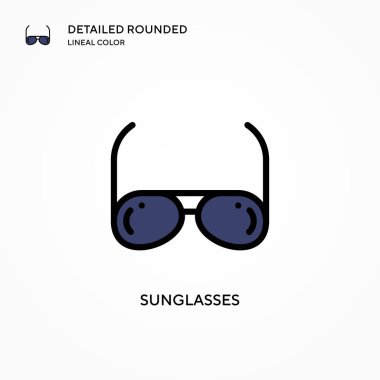 Güneş gözlüğü vektör simgesi. Modern vektör illüstrasyon kavramları. Düzenlemesi ve kişiselleştirmesi kolay.