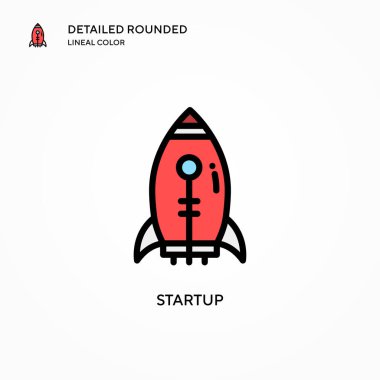 Vektör simgesini başlat. Modern vektör illüstrasyon kavramları. Düzenlemesi ve kişiselleştirmesi kolay.