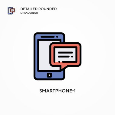 Akıllı Telefon-1 vektör simgesi. Modern vektör illüstrasyon kavramları. Düzenlemesi ve kişiselleştirmesi kolay.