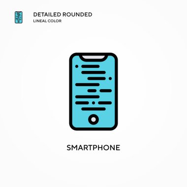 Akıllı telefon vektör simgesi. Modern vektör illüstrasyon kavramları. Düzenlemesi ve kişiselleştirmesi kolay.