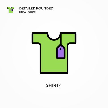 Gömlek-1 vektör simgesi. Modern vektör illüstrasyon kavramları. Düzenlemesi ve kişiselleştirmesi kolay.
