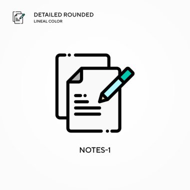 Not-1 vektör simgesi. Modern vektör illüstrasyon kavramları. Düzenlemesi ve kişiselleştirmesi kolay.