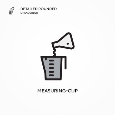 Ölçme kabı vektör simgesi. Modern vektör illüstrasyon kavramları. Düzenlemesi ve kişiselleştirmesi kolay.