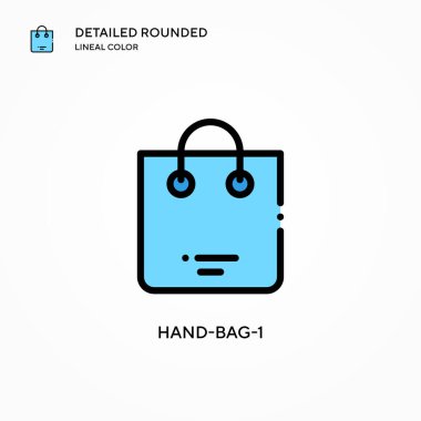 El çantası-1 vektör simgesi. Modern vektör illüstrasyon kavramları. Düzenlemesi ve kişiselleştirmesi kolay.