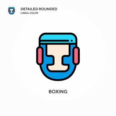Boks vektör simgesi. Modern vektör illüstrasyon kavramları. Düzenlemesi ve kişiselleştirmesi kolay.