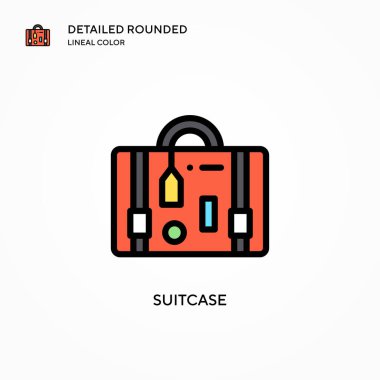 Çanta vektör simgesi. Modern vektör illüstrasyon kavramları. Düzenlemesi ve kişiselleştirmesi kolay.