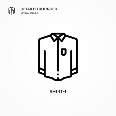 Gömlek-1 vektör simgesi. Modern vektör illüstrasyon kavramları. Düzenlemesi ve kişiselleştirmesi kolay.