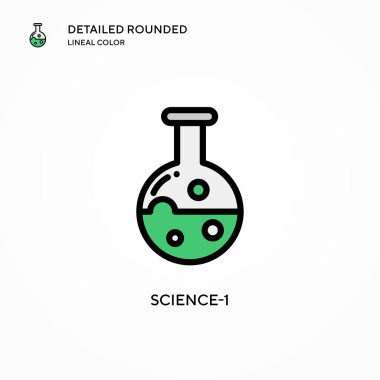 Bilim-1 vektör simgesi. Modern vektör illüstrasyon kavramları. Düzenlemesi ve kişiselleştirmesi kolay.