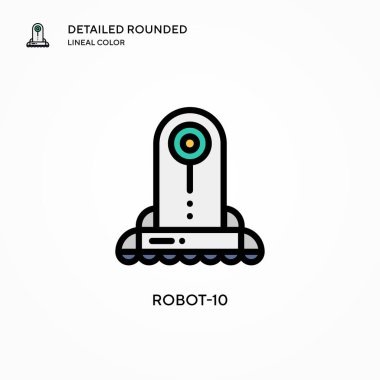 Robot-10 vektör simgesi. Modern vektör illüstrasyon kavramları. Düzenlemesi ve kişiselleştirmesi kolay.