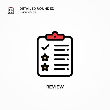 Vektör simgesini gözden geçir. Modern vektör illüstrasyon kavramları. Düzenlemesi ve kişiselleştirmesi kolay.