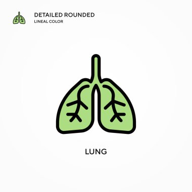 Akciğer vektör simgesi. Modern vektör illüstrasyon kavramları. Düzenlemesi ve kişiselleştirmesi kolay.
