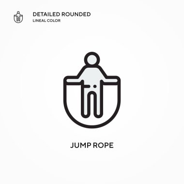 İp vektör simgesini atla. Modern vektör illüstrasyon kavramları. Düzenlemesi ve kişiselleştirmesi kolay.