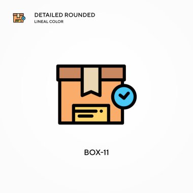 Kutu-11 vektör simgesi. Modern vektör illüstrasyon kavramları. Düzenlemesi ve kişiselleştirmesi kolay.