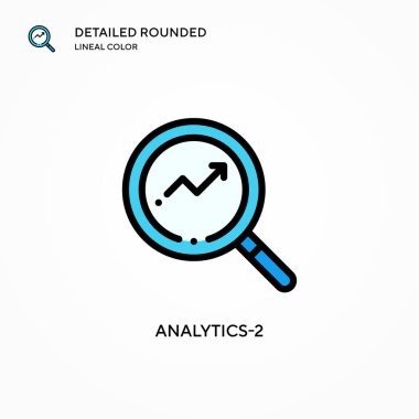 Analitik-2 vektör simgesi. Modern vektör illüstrasyon kavramları. Düzenlemesi ve kişiselleştirmesi kolay.