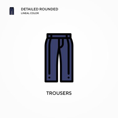 Pantolon vektör simgesi. Modern vektör illüstrasyon kavramları. Düzenlemesi ve kişiselleştirmesi kolay.