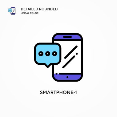 Akıllı Telefon-1 vektör simgesi. Modern vektör illüstrasyon kavramları. Düzenlemesi ve kişiselleştirmesi kolay.