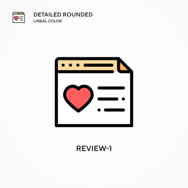 Teftiş 1 vektör simgesi. Modern vektör illüstrasyon kavramları. Düzenlemesi ve kişiselleştirmesi kolay.