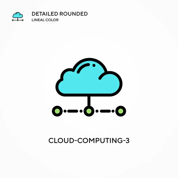 Cloud Computing Vector Icon Modern Vector Illustration Concepts Easy Edit — Stock Vector