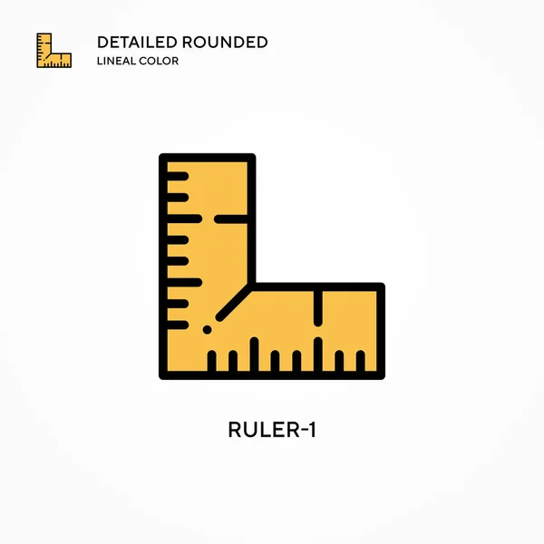 Ruler 1矢量图标 现代矢量图解概念 容易编辑和定制 — 图库矢量图片