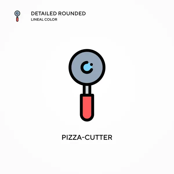 Icono Del Vector Del Cortador Pizza Conceptos Modernos Ilustración Vectorial — Vector de stock