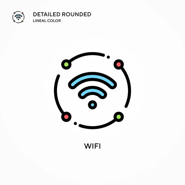 Icono Vector Wifi Conceptos Modernos Ilustración Vectorial Fácil Editar Personalizar — Vector de stock