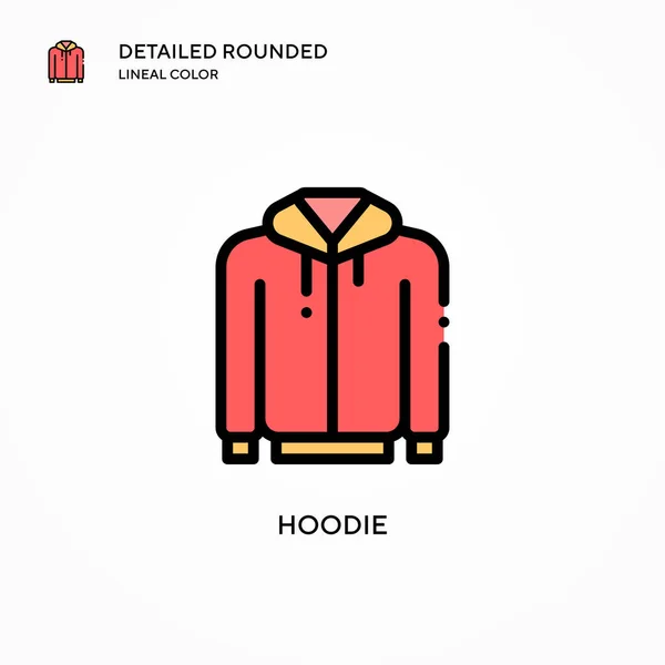 Hoodie Vectoricoon Moderne Vector Illustratie Concepten Eenvoudig Bewerken Aan Passen — Stockvector