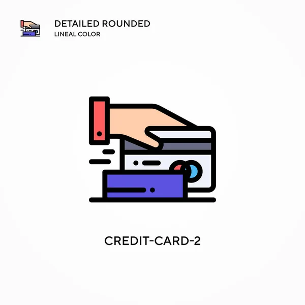 Εικονίδιο Διάνυσμα Πιστωτικής Κάρτας Σύγχρονες Έννοιες Διανυσματικής Απεικόνισης Εύκολο Επεξεργαστείτε — Διανυσματικό Αρχείο
