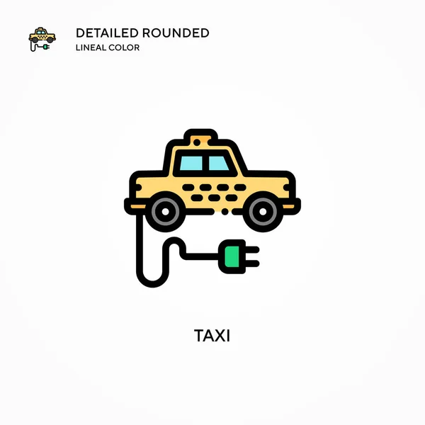 Taxi Vectoricoon Moderne Vector Illustratie Concepten Eenvoudig Bewerken Aan Passen — Stockvector