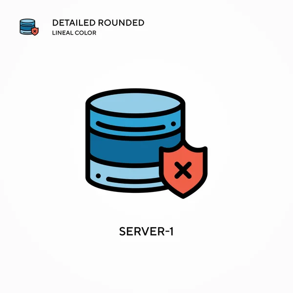 Servidor Icono Vector Conceptos Modernos Ilustración Vectorial Fácil Editar Personalizar — Archivo Imágenes Vectoriales