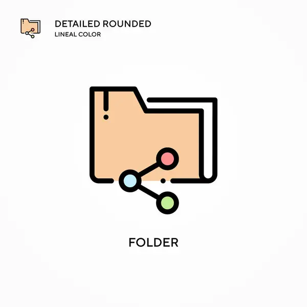 Folder Vector Icon Modern Vector Illustration Concepts Easy Edit Customize — Stock Vector