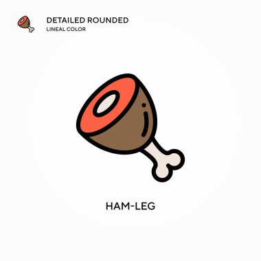 Jambon bacak vektör simgesi. Modern vektör illüstrasyon kavramları. Düzenlemesi ve kişiselleştirmesi kolay.