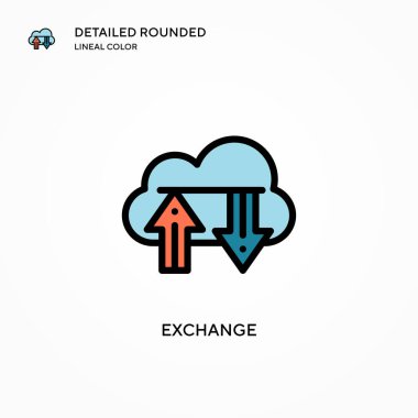 Vektör simgesini değiştir. Modern vektör illüstrasyon kavramları. Düzenlemesi ve kişiselleştirmesi kolay.